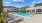 an angle of the pool and clubhouse