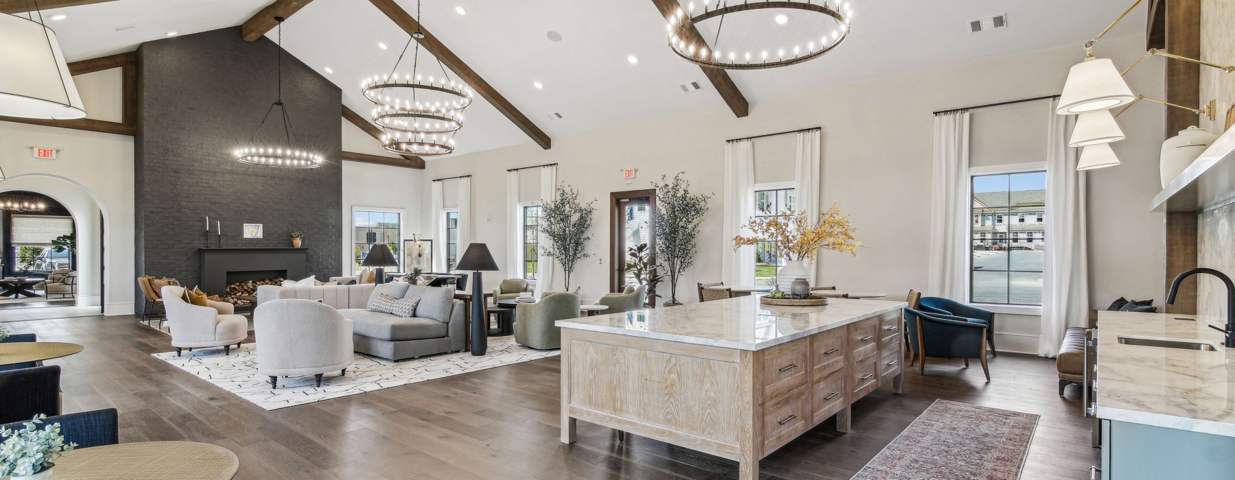 kitchen area for all resident use in the clubhouse